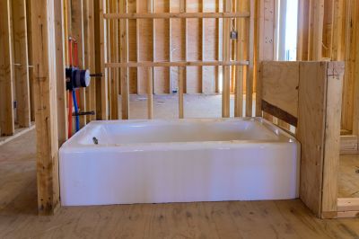 Finished Bathtub with Fixtures